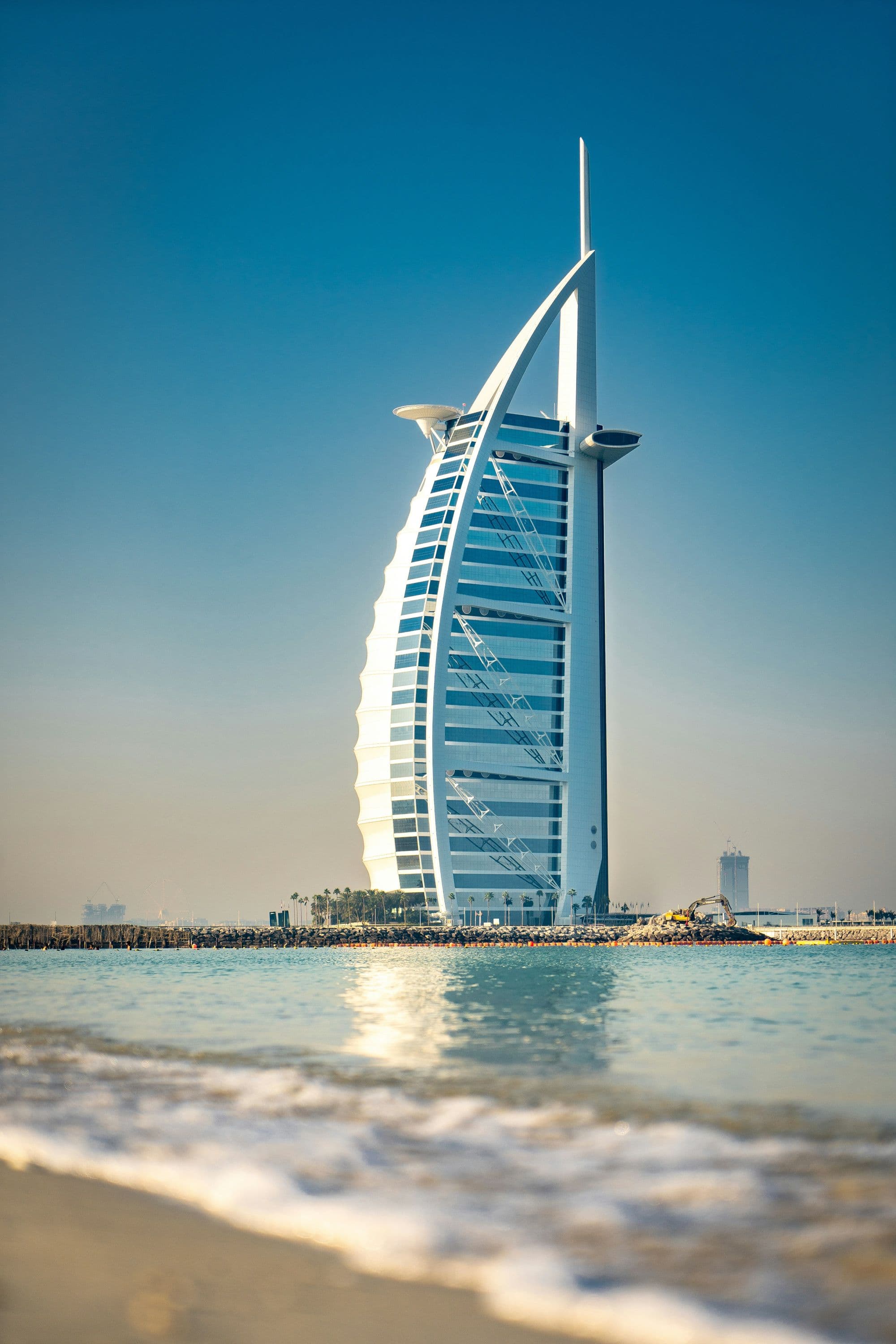 The Burj Al Arab seen from the Jumeirah shoreline